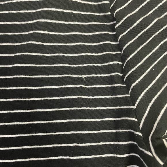 J Crew Long Sleeve Striped Button Shoulder Rib Mock Neck Shirt US Women's L New - Picture 8 of 8